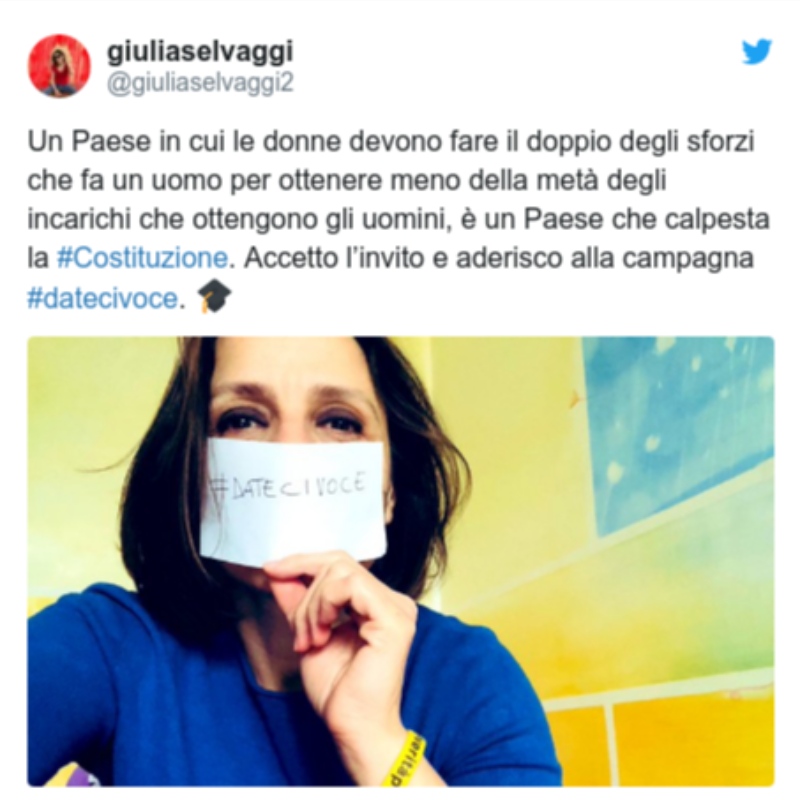 Dateci Voce: Az olasz nők hangot kérnek a Covid-19 harcában