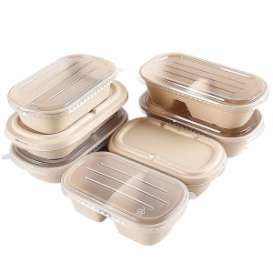 Gyorséttermi csomagoló dobozok Csomagolás csomagolóanyag, ételcsomagoló konténer, átlátszó, komposztált cukornád-tartály