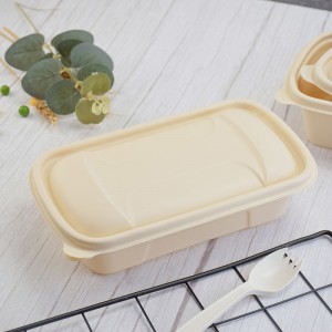 Biológiailag lebomló kukoricakeményítő élelmiszer-csomagoló doboz lebontható ebéddoboz elvihető élelmiszer-tartályok ömlesztve