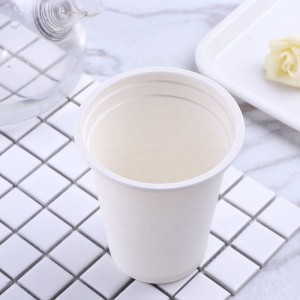 Egyedi logó BPA mentes, környezetbarát kávéscsészék komposztálható eldobható csésze kukoricakeményítő biológiailag lebomló csészék