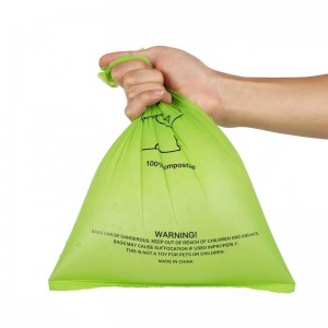 Biodegradálható kedvtelésből tartott állatok hulladékzacskója kutyakaki zsákok komposztáló kukoricakeményítő Biodegradálható zacskók