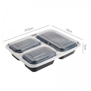Eldobható kerek PP műanyag élelmiszer-szállítótartály műanyag konténer tároló csomagoló ebéddoboz fedéllel